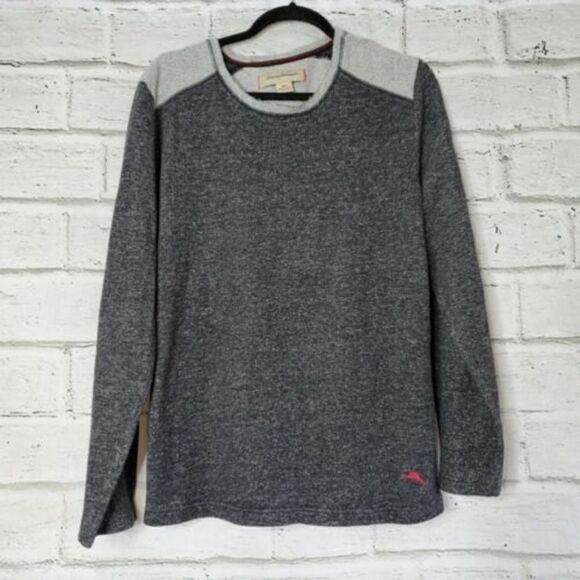 Tommy Bahama Mens Sweater Sz Medium Long Sleeve Pullover Gray Cotton-Poly - Picture 1 of 7